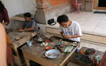 Handarbeid op Bali.