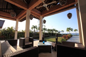 Vakantievilla in Bali met overdekt terras.